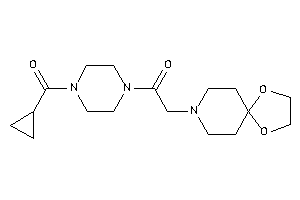 1-[4-(cyclopropanecarbonyl)piperazino]-2-(1,4-dioxa-8-azaspiro[4.5]decan-8-yl)ethanone