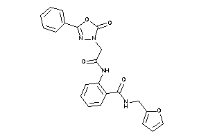 N-(2-furfuryl)-2-[[2-(2-keto-5-phenyl-1,3,4-oxadiazol-3-yl)acetyl]amino]benzamide