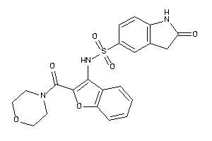 2-keto-N-[2-(morpholine-4-carbonyl)benzofuran-3-yl]indoline-5-sulfonamide