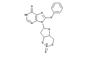 Image of 8-(phenylthio)-9-(3-thioxo-2,4,7-trioxa-3$l^{5}-phosphabicyclo[4.3.0]nonan-8-yl)hypoxanthine