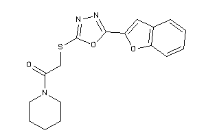 2-[[5-(benzofuran-2-yl)-1,3,4-oxadiazol-2-yl]thio]-1-piperidino-ethanone