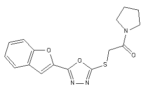 Image of 2-[[5-(benzofuran-2-yl)-1,3,4-oxadiazol-2-yl]thio]-1-pyrrolidino-ethanone