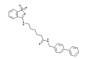 6-[(1,1-diketo-1,2-benzothiazol-3-yl)amino]-N-(4-phenylbenzyl)hexanamide