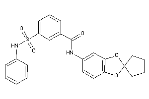 3-(phenylsulfamoyl)-N-spiro[1,3-benzodioxole-2,1'-cyclopentane]-5-yl-benzamide