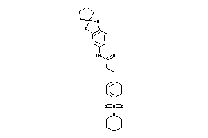 3-(4-piperidinosulfonylphenyl)-N-spiro[1,3-benzodioxole-2,1'-cyclopentane]-5-yl-propionamide