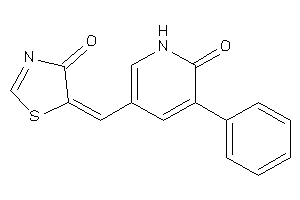 5-[(6-keto-5-phenyl-1H-pyridin-3-yl)methylene]-2-thiazolin-4-one