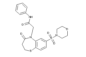 2-(4-keto-7-morpholinosulfonyl-2,3-dihydro-1,5-benzothiazepin-5-yl)-N-phenyl-acetamide