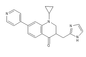 1-cyclopropyl-3-(1H-imidazol-2-ylmethyl)-7-(4-pyridyl)-2,3-dihydroquinolin-4-one