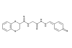 N-[2-keto-2-[N'-[(4-ketocyclohexa-2,5-dien-1-ylidene)methyl]hydrazino]ethyl]-2,3-dihydro-1,4-benzodioxine-3-carboxamide