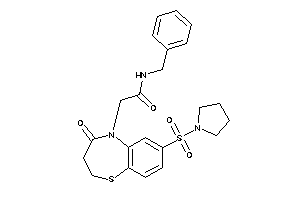 N-benzyl-2-(4-keto-7-pyrrolidinosulfonyl-2,3-dihydro-1,5-benzothiazepin-5-yl)acetamide