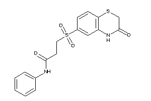 3-[(3-keto-4H-1,4-benzothiazin-6-yl)sulfonyl]-N-phenyl-propionamide