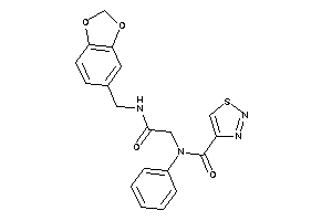 N-[2-keto-2-(piperonylamino)ethyl]-N-phenyl-thiadiazole-4-carboxamide