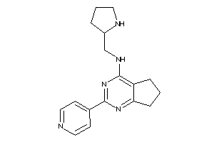 [2-(4-pyridyl)-6,7-dihydro-5H-cyclopenta[d]pyrimidin-4-yl]-(pyrrolidin-2-ylmethyl)amine