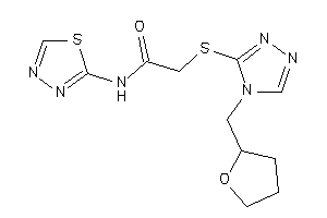 2-[[4-(tetrahydrofurfuryl)-1,2,4-triazol-3-yl]thio]-N-(1,3,4-thiadiazol-2-yl)acetamide