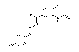 Image of 3-keto-N'-[(4-ketocyclohexa-2,5-dien-1-ylidene)methyl]-4H-1,4-benzoxazine-6-carbohydrazide