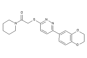 2-[[6-(2,3-dihydro-1,4-benzodioxin-6-yl)pyridazin-3-yl]thio]-1-piperidino-ethanone