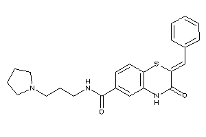 2-benzal-3-keto-N-(3-pyrrolidinopropyl)-4H-1,4-benzothiazine-6-carboxamide