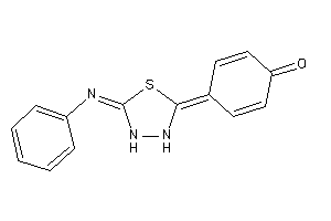 Image of 4-(5-phenylimino-1,3,4-thiadiazolidin-2-ylidene)cyclohexa-2,5-dien-1-one