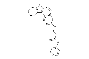 3-[[2-(4-keto-5,6,7,8-tetrahydrobenzothiopheno[2,3-d]pyrimidin-3-yl)acetyl]amino]-N-phenyl-propionamide