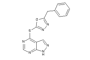 2-benzyl-5-(1H-pyrazolo[3,4-d]pyrimidin-4-ylthio)-1,3,4-oxadiazole