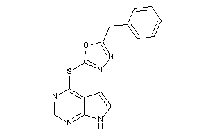 2-benzyl-5-(7H-pyrrolo[2,3-d]pyrimidin-4-ylthio)-1,3,4-oxadiazole