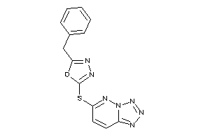 2-benzyl-5-(tetrazolo[5,1-f]pyridazin-6-ylthio)-1,3,4-oxadiazole