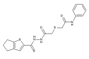 2-[[2-[N'-(5,6-dihydro-4H-cyclopenta[b]thiophene-2-carbonyl)hydrazino]-2-keto-ethyl]thio]-N-phenyl-acetamide