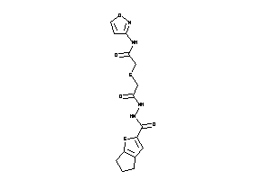 2-[[2-[N'-(5,6-dihydro-4H-cyclopenta[b]thiophene-2-carbonyl)hydrazino]-2-keto-ethyl]thio]-N-isoxazol-3-yl-acetamide