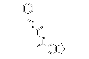 N-[2-(N'-benzalhydrazino)-2-keto-ethyl]-piperonylamide