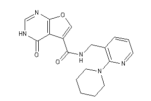 4-keto-N-[(2-piperidino-3-pyridyl)methyl]-3H-furo[2,3-d]pyrimidine-5-carboxamide