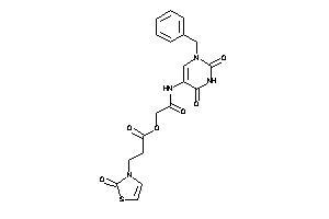 3-(2-keto-4-thiazolin-3-yl)propionic Acid [2-[(1-benzyl-2,4-diketo-pyrimidin-5-yl)amino]-2-keto-ethyl] Ester