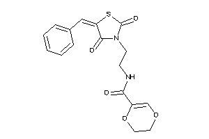 N-[2-(5-benzal-2,4-diketo-thiazolidin-3-yl)ethyl]-2,3-dihydro-1,4-dioxine-5-carboxamide