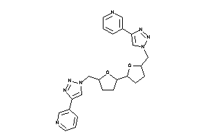 3-[1-[[5-[5-[[4-(3-pyridyl)triazol-1-yl]methyl]tetrahydrofuran-2-yl]tetrahydrofuran-2-yl]methyl]triazol-4-yl]pyridine
