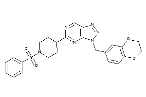 Image of 5-(1-besyl-4-piperidyl)-3-(2,3-dihydro-1,4-benzodioxin-6-ylmethyl)triazolo[4,5-d]pyrimidine