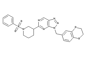 Image of 5-(1-besyl-3-piperidyl)-3-(2,3-dihydro-1,4-benzodioxin-6-ylmethyl)triazolo[4,5-d]pyrimidine
