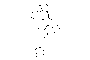 2-[1-[(1,1-diketo-4H-benzo[e][1,2,4]thiadiazin-3-yl)methyl]cyclopentyl]-N-phenethyl-acetamide