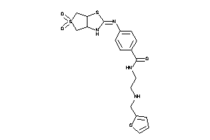 4-[(5,5-diketo-3a,4,6,6a-tetrahydro-3H-thieno[3,4-d]thiazol-2-ylidene)amino]-N-[2-(2-furfurylamino)ethyl]benzamide