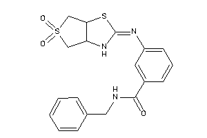 N-benzyl-3-[(5,5-diketo-3a,4,6,6a-tetrahydro-3H-thieno[3,4-d]thiazol-2-ylidene)amino]benzamide