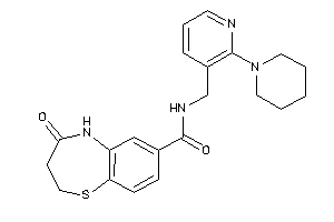 4-keto-N-[(2-piperidino-3-pyridyl)methyl]-3,5-dihydro-2H-1,5-benzothiazepine-7-carboxamide