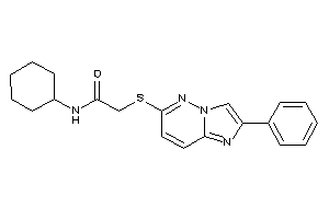 Image of N-cyclohexyl-2-[(2-phenylimidazo[2,1-f]pyridazin-6-yl)thio]acetamide