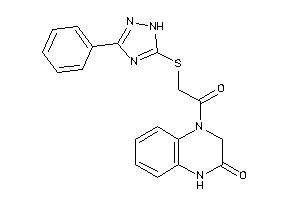 4-[2-[(3-phenyl-1H-1,2,4-triazol-5-yl)thio]acetyl]-1,3-dihydroquinoxalin-2-one