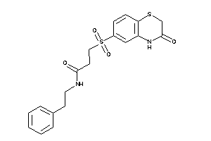 3-[(3-keto-4H-1,4-benzothiazin-6-yl)sulfonyl]-N-phenethyl-propionamide