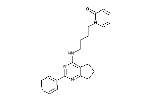1-[4-[[2-(4-pyridyl)-6,7-dihydro-5H-cyclopenta[d]pyrimidin-4-yl]amino]butyl]-2-pyridone