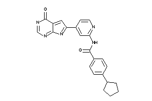 4-cyclopentyl-N-[4-(4-ketopyrrolo[2,3-d]pyrimidin-6-yl)-2-pyridyl]benzamide