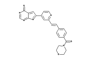 Image of 6-[2-[2-[4-(morpholine-4-carbonyl)phenyl]vinyl]-4-pyridyl]pyrrolo[2,3-d]pyrimidin-4-one
