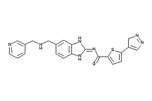 5-(3H-pyrazol-4-yl)-N-[5-[(3-pyridylmethylamino)methyl]-1,3-dihydrobenzimidazol-2-ylidene]thiophene-2-carboxamide