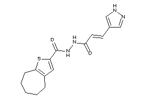 N'-[3-(1H-pyrazol-4-yl)acryloyl]-5,6,7,8-tetrahydro-4H-cyclohepta[b]thiophene-2-carbohydrazide