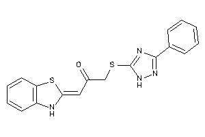 1-(3H-1,3-benzothiazol-2-ylidene)-3-[(3-phenyl-1H-1,2,4-triazol-5-yl)thio]acetone