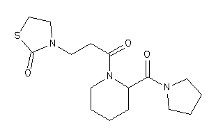 3-[3-keto-3-[2-(pyrrolidine-1-carbonyl)piperidino]propyl]thiazolidin-2-one