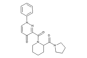 1-phenyl-3-[2-(pyrrolidine-1-carbonyl)piperidine-1-carbonyl]pyridazin-4-one